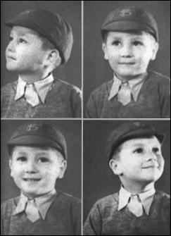 Four photos of a young John Lennon during his Dovedale Primary School days.