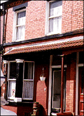 John Lennon's first home: 9 Newcastle Road, Liverpool, England.