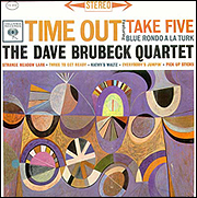 The popular jazz album, Time Out, by The Dave Brubeck Quartet, featured the big hit "Take Five."